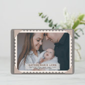 ヴィンテージフレーム写真の生誕発表 案内状 (スタンド正面)