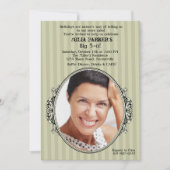 ヴィンテージフレーム写真誕生日パーティーの招待 招待状 (正面)