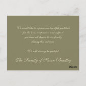 ヴィンテージフレーム悔やみや弔慰有難はがき ポストカード (裏面)