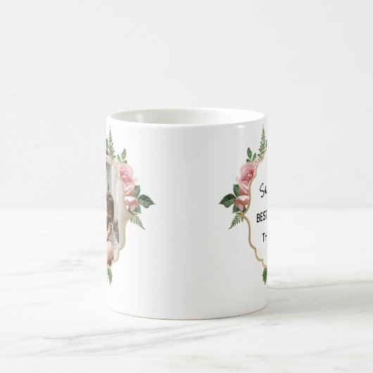 ヴィンテージフレーム母の日の贈り物 コーヒーマグカップ (中央)