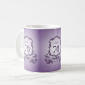 ヴィンテージフレーム第70の誕生祝いのマグ コーヒーマグカップ (正面左)