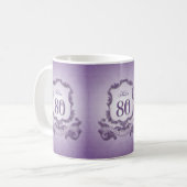 ヴィンテージフレーム第80の誕生祝いのマグ コーヒーマグカップ (正面左)