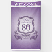 ヴィンテージフレーム第80の誕生祝いの旗 横断幕 (縦)