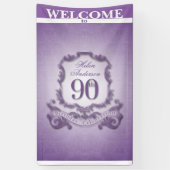 ヴィンテージフレーム第90の誕生祝いの旗 横断幕 (縦)