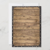 ヴィンテージフレーム素朴ファミリーツリーファミリ懇親会 招待状 (裏面)