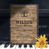 ヴィンテージフレーム素朴ファミリーツリーファミリ懇親会 招待状