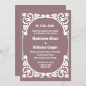 ヴィンテージフレーム結婚式招待状 招待状 (正面/裏面)