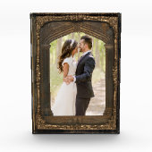 ヴィンテージフレーム自分の写真の結婚ポートレートを追加 フォトブロック (正面)