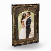 ヴィンテージフレーム自分の写真の結婚ポートレートを追加 フォトブロック (左)