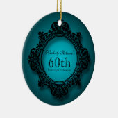 ヴィンテージフレーム60番目の誕生日パーソナライズされたオーナメント セラミックオーナメント (右)