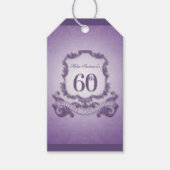 ヴィンテージフレーム60th誕生日 – ありがとうギフトラベル ギフトタグ (正面)