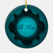 ヴィンテージフレーム80番目の誕生日パーソナライズされたオーナメント セラミックオーナメント (裏面)