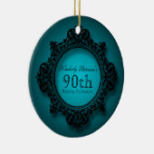 ヴィンテージフレーム90番目の誕生日パーソナライズされたオーナメント セラミックオーナメント (右)