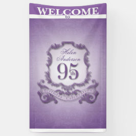 ヴィンテージフレーム95番目の誕生祝いバナー 横断幕