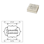 ヴィンテージフレーム、オブジェクトブラック&ホワイト+アイディア ラバースタンプ (押印)