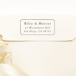 ヴィンテージフレーム&カップルネーム差出人住所 ラバースタンプ