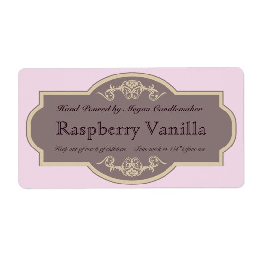 ヴィンテージフレーム(赤いグレーのフローラアクセント) ラベル (正面)