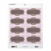 ヴィンテージフレーム(赤いグレーのフローラアクセント) ラベル (フルシート)