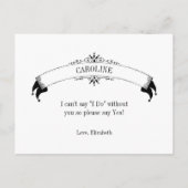 ヴィンテージフレームBe Myメイド・オブ・オーナー（花嫁付き添い人）カード インビテーションポストカード (裏面)