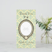 ヴィンテージフレームDamask結婚式ありがとう サンキューカード (スタンド正面)