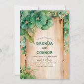 ヴィンテージフレームQRコードセントパトリックの日結婚の 招待状 (正面)