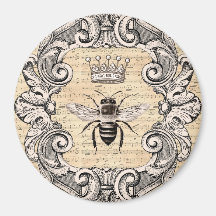 ヴィンテージフレームQueen Bee on Sheet Music Magnet