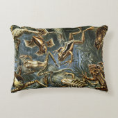 ヴィンテージフロッグとトアズ・バトラキアby Ernst Haeckel アクセントクッション (正面)
