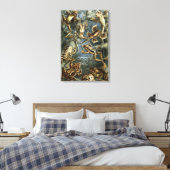 ヴィンテージフロッグとトアズ・バトラキアby Ernst Haeckel キャンバスプリント (インサイチュ (寝室))