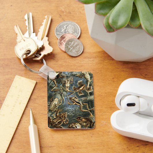 ヴィンテージフロッグとトアズ・バトラキアby Ernst Haeckel キーホルダー (デスク)