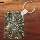 ヴィンテージフロッグとトアズ・バトラキアby Ernst Haeckel キーホルダー (裏面)