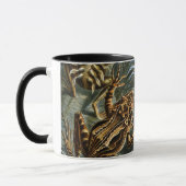 ヴィンテージフロッグとトアズ・バトラキアby Ernst Haeckel マグカップ (左)