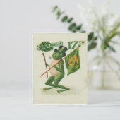 ヴィンテージフロッグシリーラーグパイプセントパトリックのデイカード ポストカード (スタンド正面)