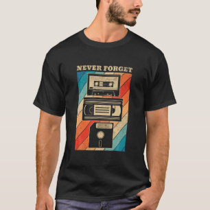 ヴィンテージフロッピーディスクVHSテープ90S 80Sを使用しない Tシャツ
