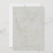 ヴィンテージフロッピーバニーフローラベビーシャワー 招待状 (裏面)