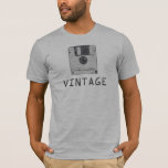 ヴィンテージフロッピーTシャツ Tシャツ<br><div class="desc">このコおもしろいンピュータをテーマにしたTシャツは、古い学校のフロッピーディスクとその下の単語ヴィンテージを備えている。コンピューターを使用するギーク、技術者、および誰にでも懐かしいイメージ。</div>