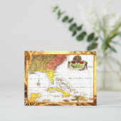 ヴィンテージフロリダとザフロリダの地カリブの図 ポストカード (スタンド正面)