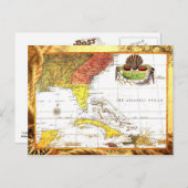 ヴィンテージフロリダとザフロリダの地カリブの図 ポストカード (正面/裏面)