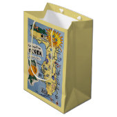 ヴィンテージフロリダのグリーティングツーリズムの地図 ミディアムペーパーバッグ (正面アングル)