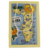 ヴィンテージフロリダのグリーティングツーリズムの地図 ミディアムペーパーバッグ (正面)