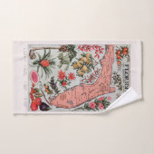 ヴィンテージフロリダの地図 ハンドタオル (ハンドタオル)