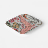 ヴィンテージフロリダの地図 ペーパープレート (傾斜あり)