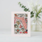 ヴィンテージフロリダの地図 ポストカード (スタンド正面)