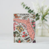 ヴィンテージフロリダの地図 ポストカード (スタンド正面)