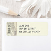 ヴィンテージフロリダの地図 ラベル (インサイチュ)