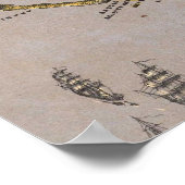 ヴィンテージフロリダの地図(1861年) ポスター (角)