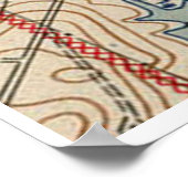 ヴィンテージフロリダの地図（1940年） ポスター (角)