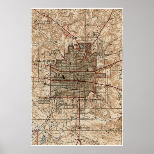 ヴィンテージフロリダの地図（1940年） ポスター (正面)