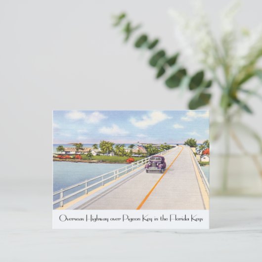 ヴィンテージフロリダはがき画像ピジョン鍵 ポストカード (スタンド正面)