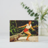 ヴィンテージフロリダアリゲータートラベルハガキ ポストカード (スタンド正面)