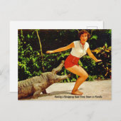 ヴィンテージフロリダアリゲータートラベルハガキ ポストカード (正面/裏面)